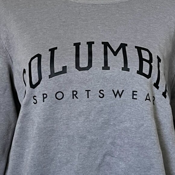 Columbia Gray Crewneck Long Sleeve Sweater Sweatshirt Size Large - Picture 8 of 14